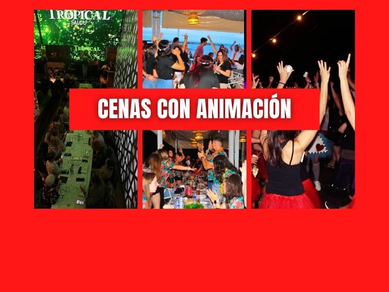 cena con animacion despedidas salou